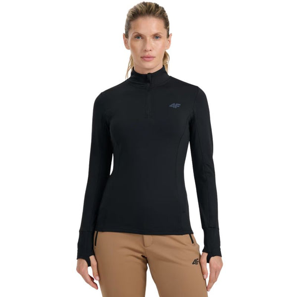 4f Women's thermal sweatshirt F098 deep black 4FWAW25UBRUF098 20S Kiegészítő