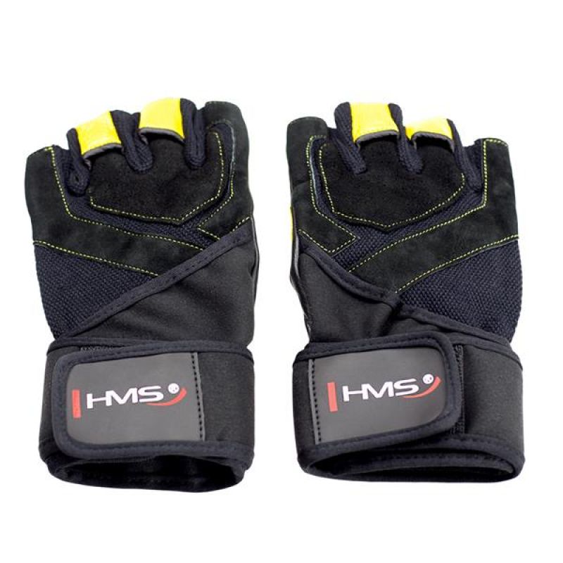 HMS Black/Yellow RST01 rS Gym Gloves fekete kapuskesztyű 17-63-200