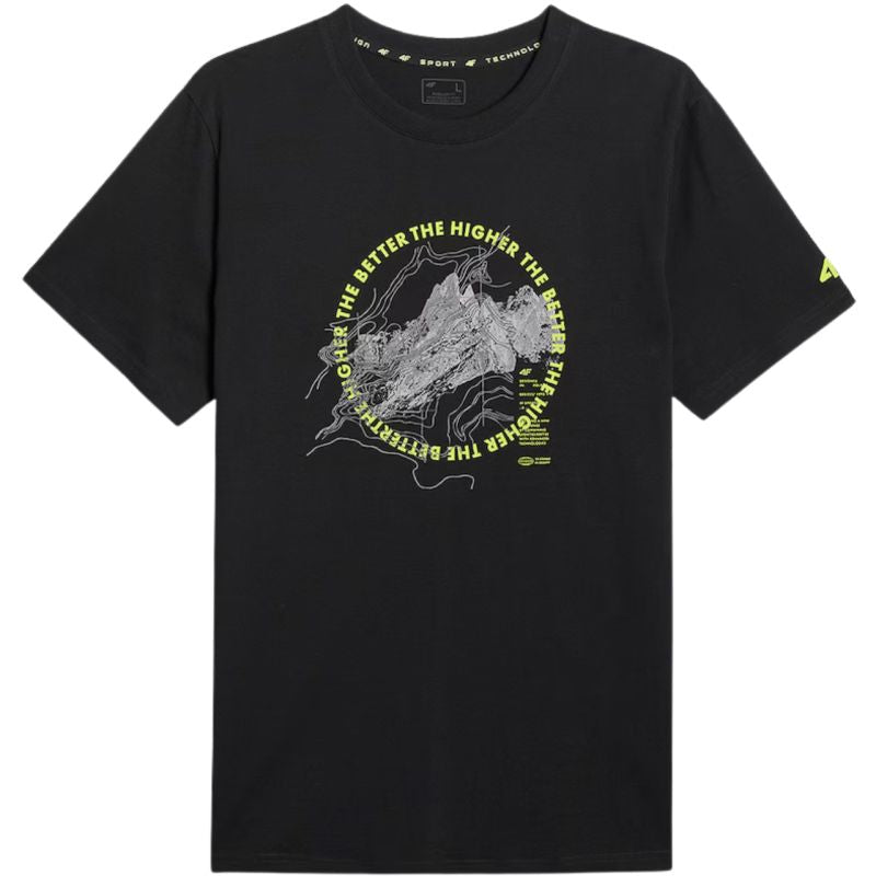 4F Men's T-shirt M2822 deep 20S fekete póló