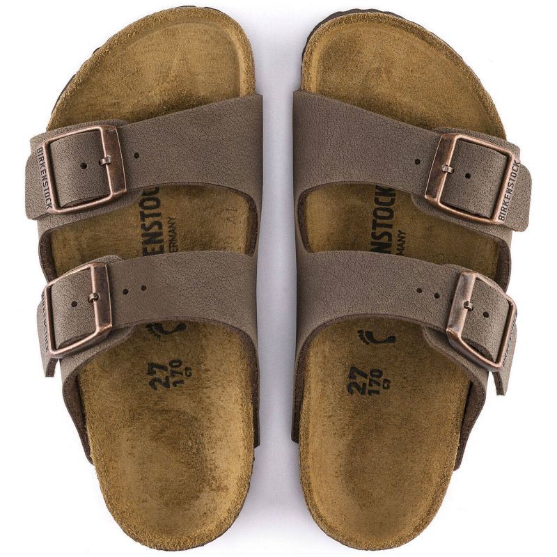Birkenstock Arizona Kids Birko-Flor Nubuk Mocha narrow flip-flops for kids (0552893) cipő