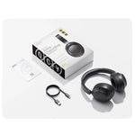 head QCY H3S Wireless On-Ear Headphones with LDAC and ANC Noise Cancellation - Black czarny headsets