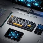 Machenike K600-B82W Wireless Mechanical Backlit Gaming Keyboard GR Silver Switch - Black szürke keyboards