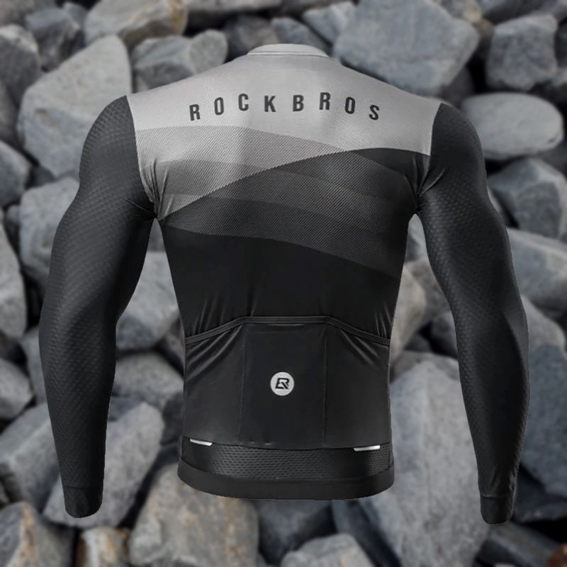 Rockbros 15120009002 Long Sleeve Cycling Jersey Spring/Summer - Black