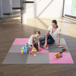 One Fitness Multipack MP10 puzzle mat pink and gray 9 pieces 10 mm szürke edzőfelszerelés 17-63-084