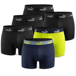 Puma Men's Boxershorts 6-Pack Black Green Navy kék fehérnemű 7012182544732