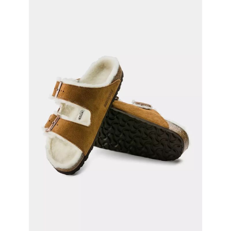 Birkenstock Arizona Shearling Mink W 1001135 flip-flops cipő