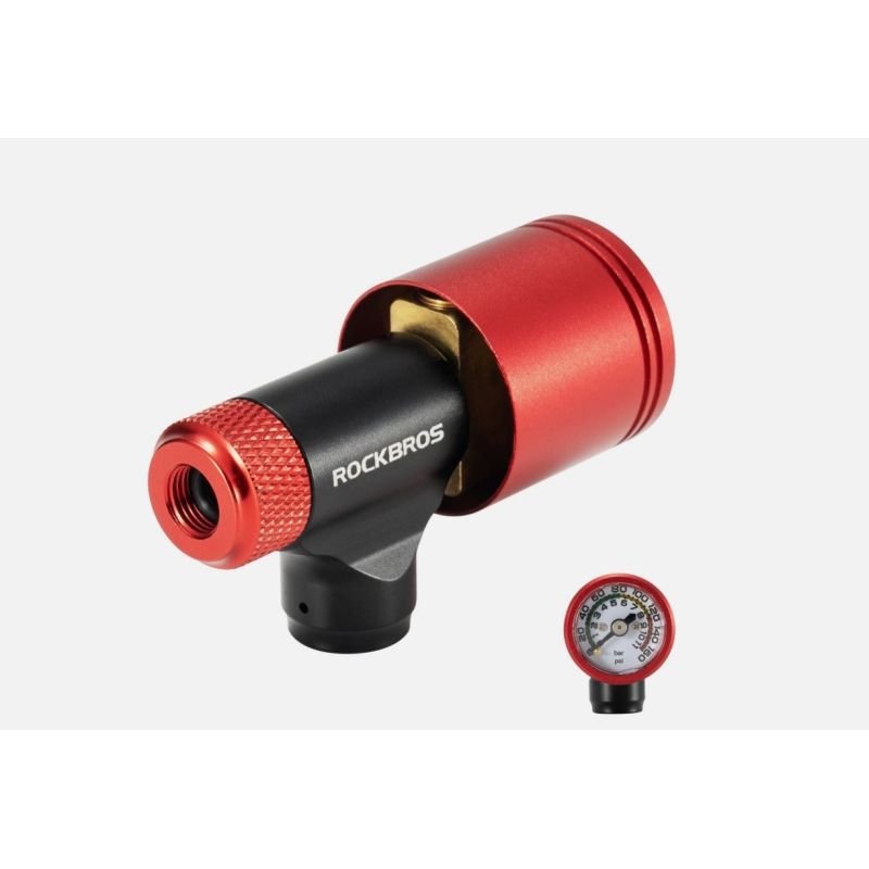Rockbros mini CO2 pump with pressure gauge