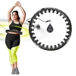 HMS Plus size hula hoop HHW12 with studs and weight, black fekete edzéssegítő 17-44-526