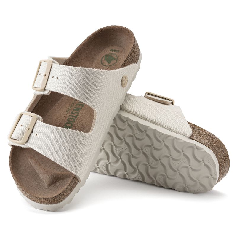 Birkenstock Arizona Vegan Women Textile Narrow Eggshell Flip-Flops for Narrow Feet Vegan (1022679) cipő