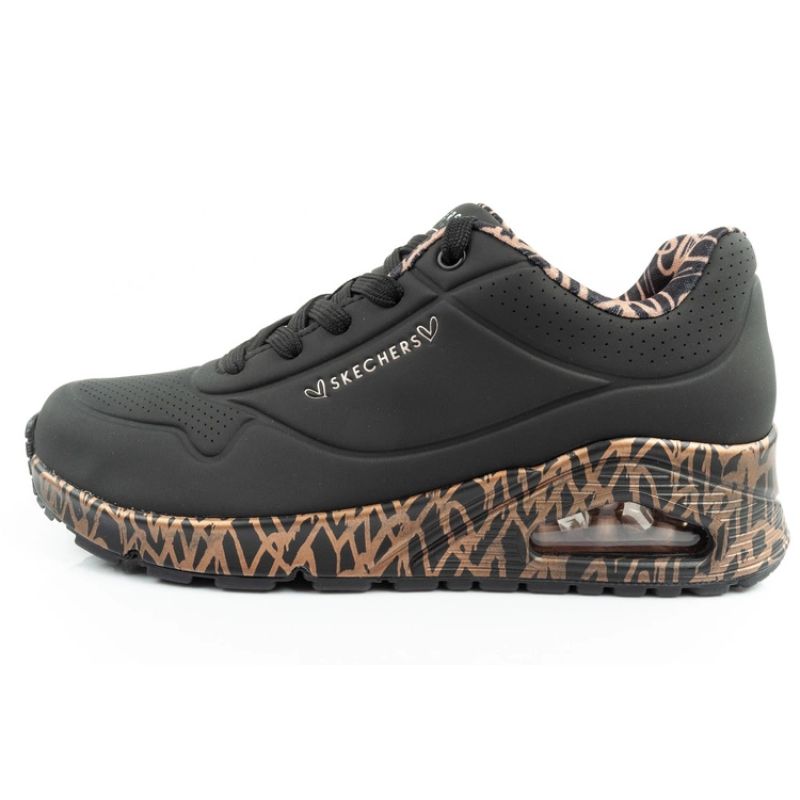 Skechers Uno-Loving Love women's sports sneakers fashionable black Cipő