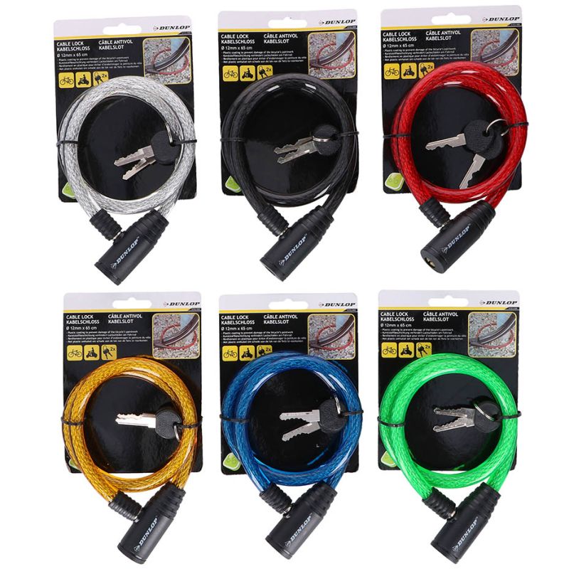 Dunlop cable lock bicycle lock D12mm 65 cm ST 6ass kiegészítő 82646