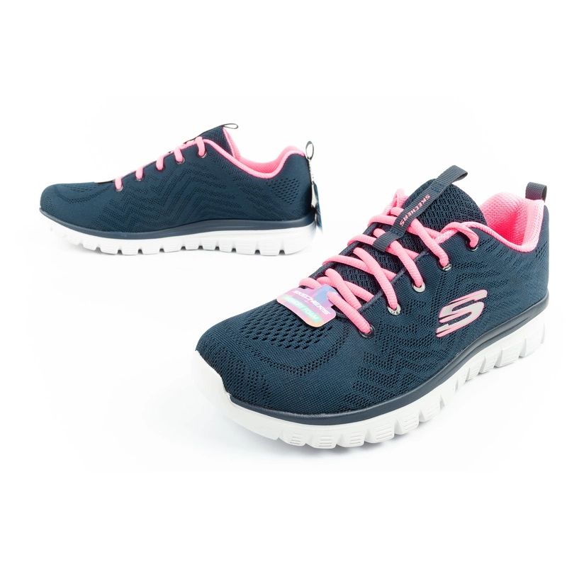 Skechers Graceful-Get women's sports shoes comfortable lightweight breathable navy blue Cipő