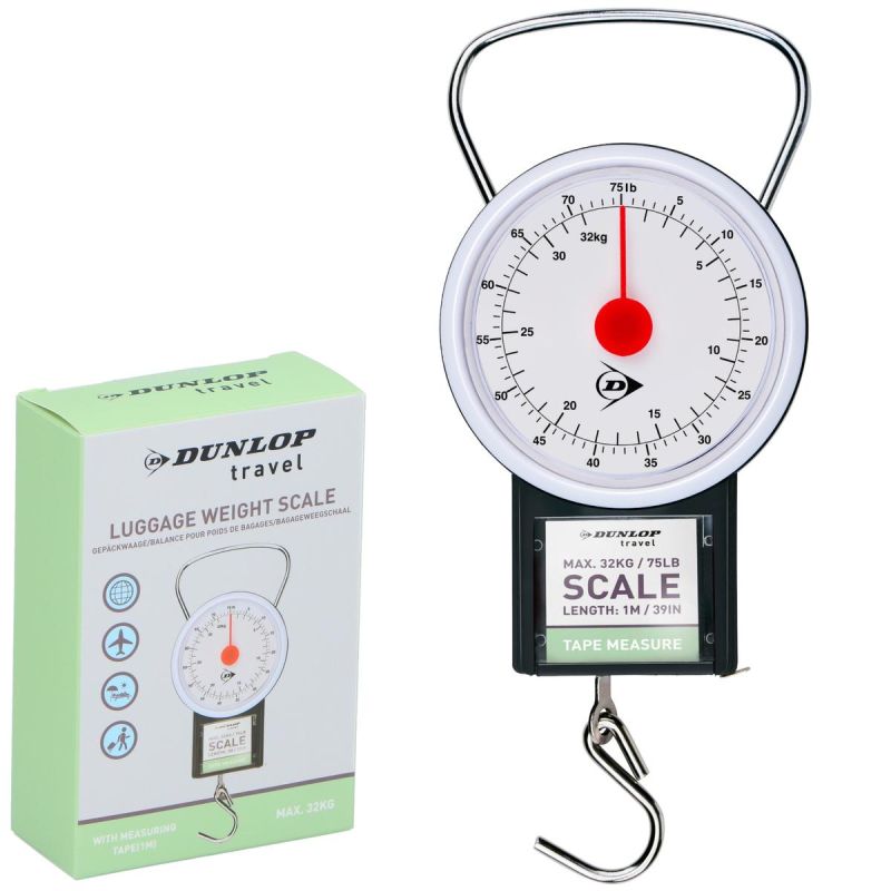 Dunlop Tourist Scale With Measurement Max 32 Kg fekete kiegészítő GSP-194493