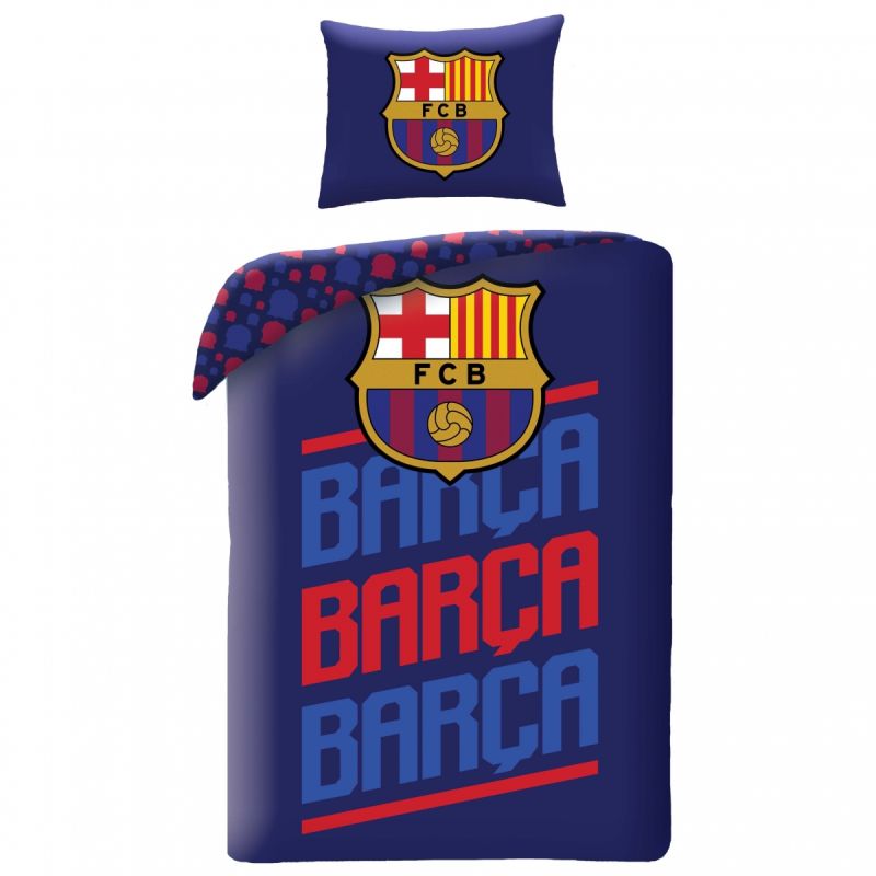 FC Barcelona cotton bedding set + 70x90 cm granatowy kiegészítő FCB-4515BL