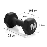 Meteor 2x5 kg cast iron dumbbell set uniw hátizsák 17847