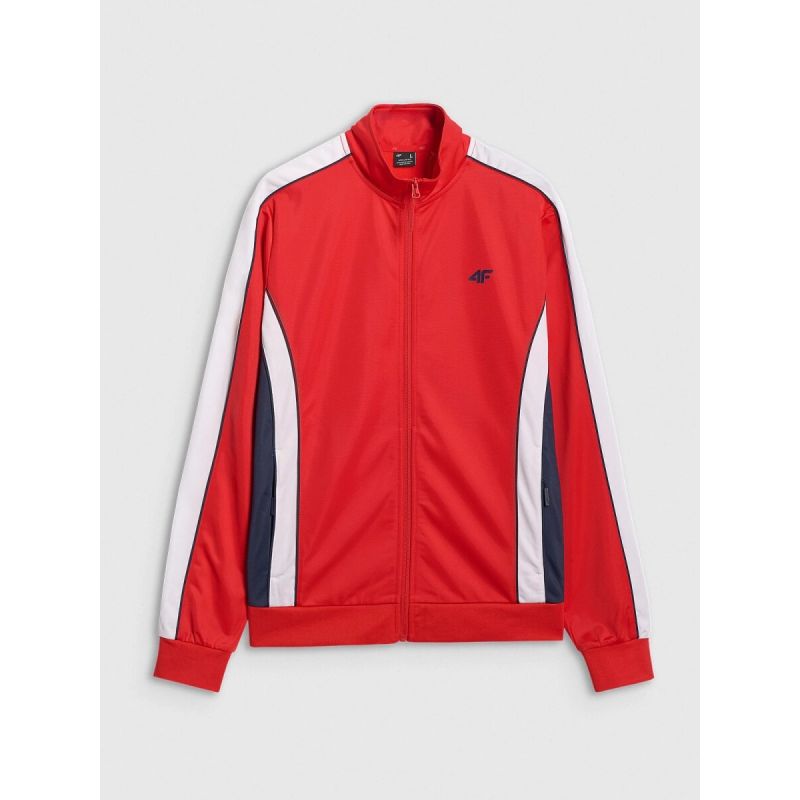 Men's zip-up sweatshirt without hood 4F 4FRAW25TSWSM2459-62S pulóver