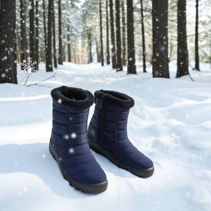 Inny Waterproof snow boots with zipper NEWS W EVE181D khaki Túracipő