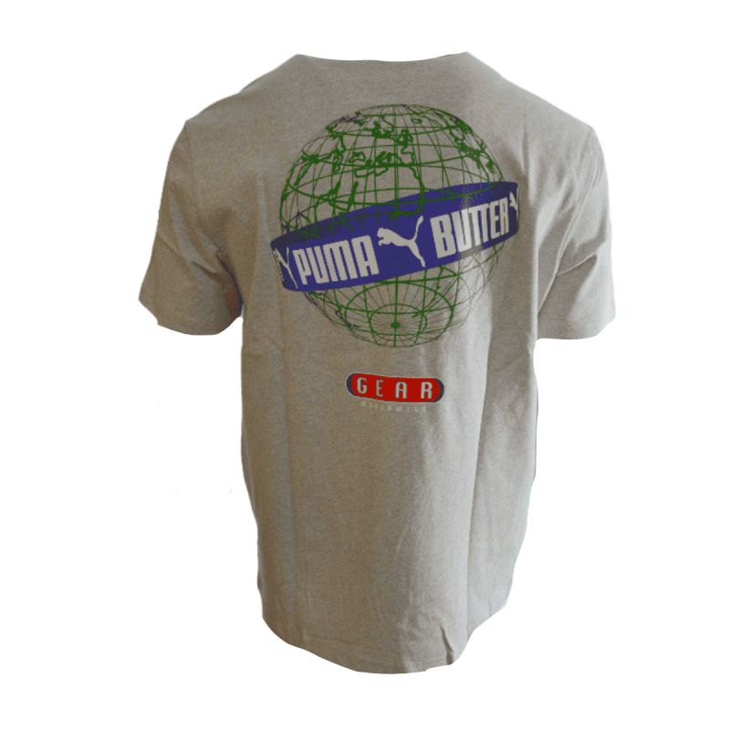 BUTTER GOODS x PUMA Graphic T-shirt Light Gray Heather - szürke póló