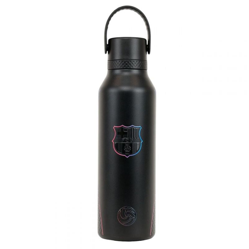 FC Barcelona Runbott thermal bottle 600ml czarny futball labda