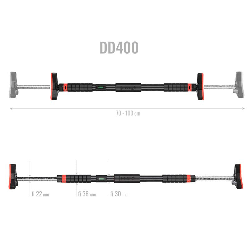 HMS DD400 pull-up bar with spirit level, width 70-106 cm póló 17-45-035