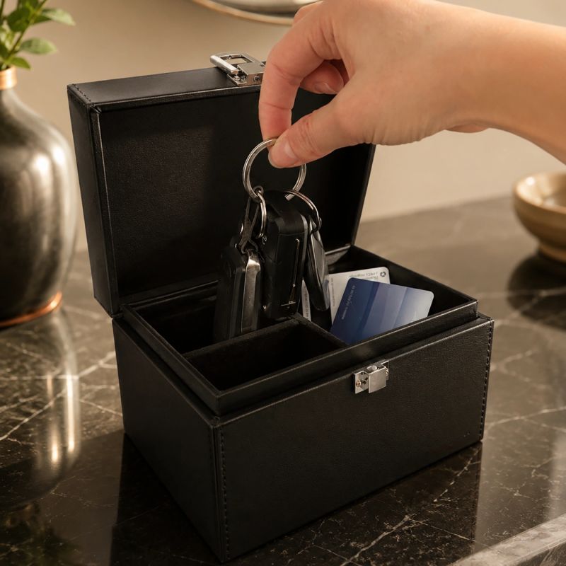 Wozinsky WPB-R16 RFID Blocking Box for Keyless Keys with Compartments cm - Black fekete elektronika 304004-210252