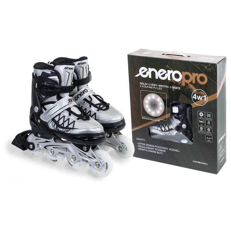Enero Roller Skates-Roller Skates-Ice Skating 4in1 Pro Led 30-33 Gray szürke skates, roller skates
