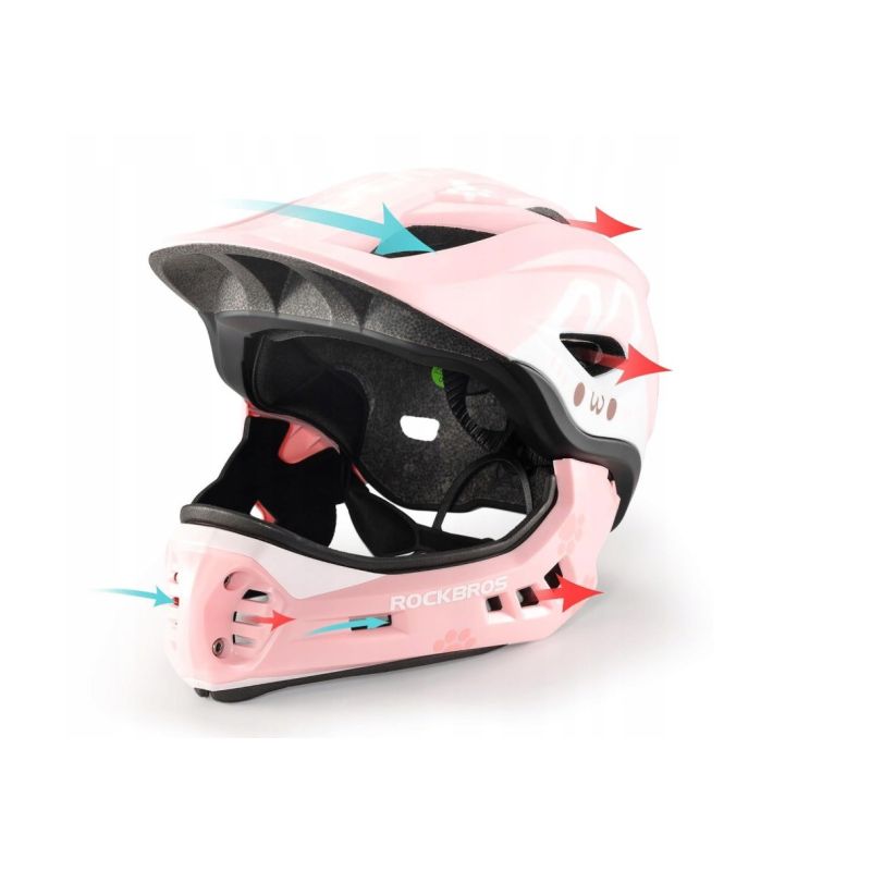 Rockbros Kids Bike Helmet 54-58cm Pink
