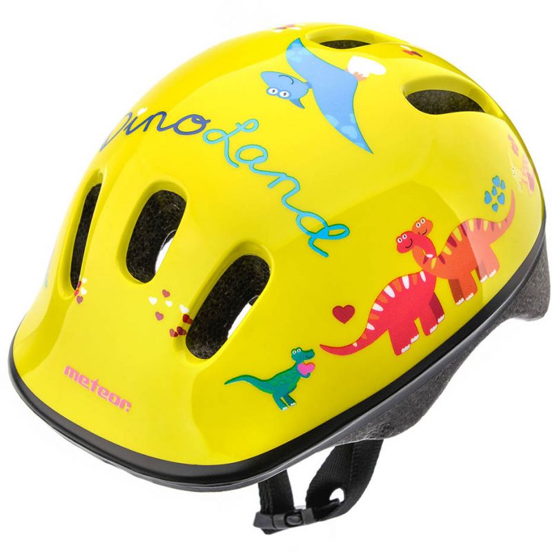 Meteor KS06 Dino bicycle helmet size XS 44-48 cm Jr sárga helmets