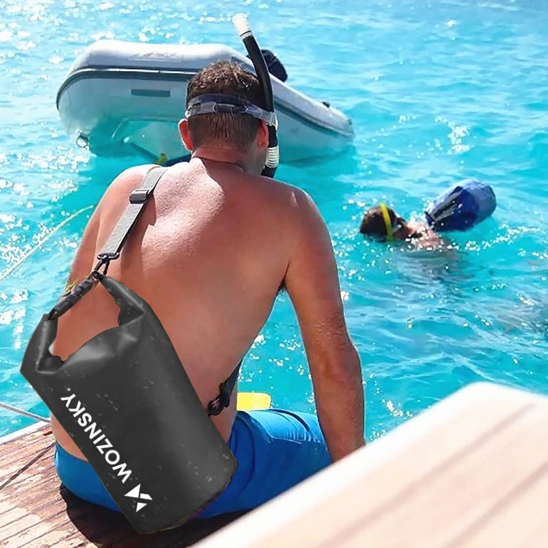 Wozinsky WWK-10 waterproof bag for kayak 10l - black fekete sup 304004-196027