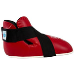 MASTERS FIGHT EQUIPMENT OSK-1 leather foot protectors (WAKO APPROVED) piros védőfelszerelés 03041-02M