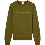 Champion Men's Crewneck Sweatshirt 220272 GS585 oliva kapucnis pulóver