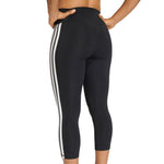 Women's adidas 3/4 Optime Essentials Workout 3-Stripes Leggings Black