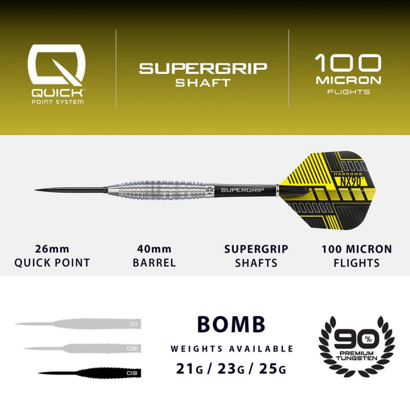 Harrows NX-90 Bomb QP 90% Steeltip Darts kiegészítő NX-90BombQP