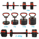 Enero COMPOSITE Dumbbell KETTLEBELL 4IN1 20KG FIT dumbbell, strength training equipment, training equipment