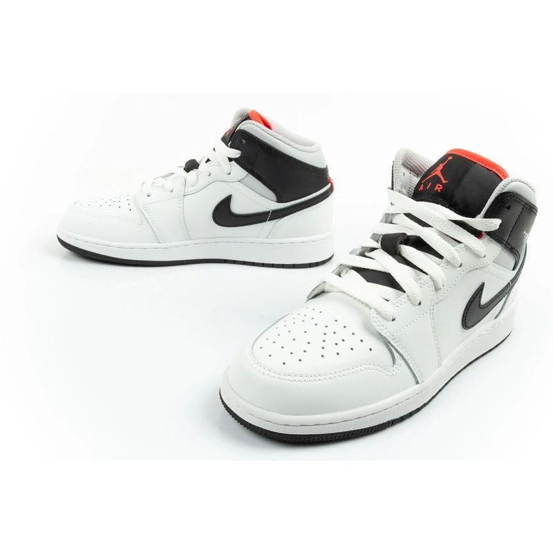 Nike Air Jordan 1 women's high-top sports fashionable sneakers white fekete cipő