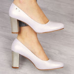 Inny Sergio Leone W beige pearl heel pumps bézs utcai cipő SK193B
