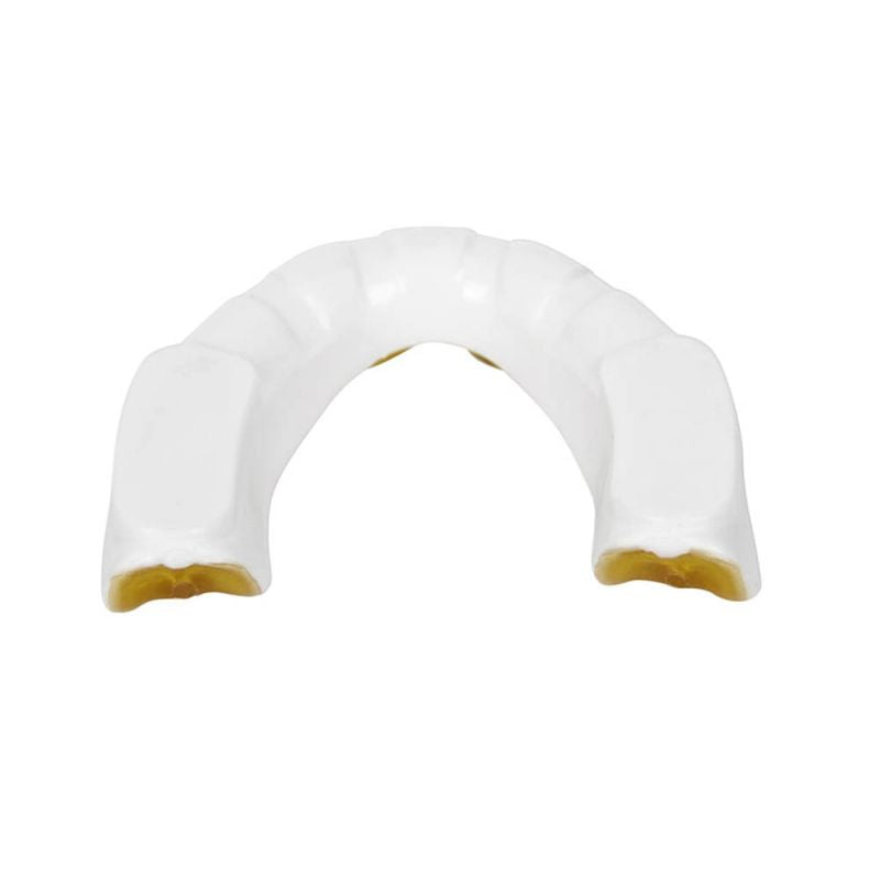 DBX Bushido Gel Mouthguard + Box - White and Gold | GelTech arany protectors and knee pads