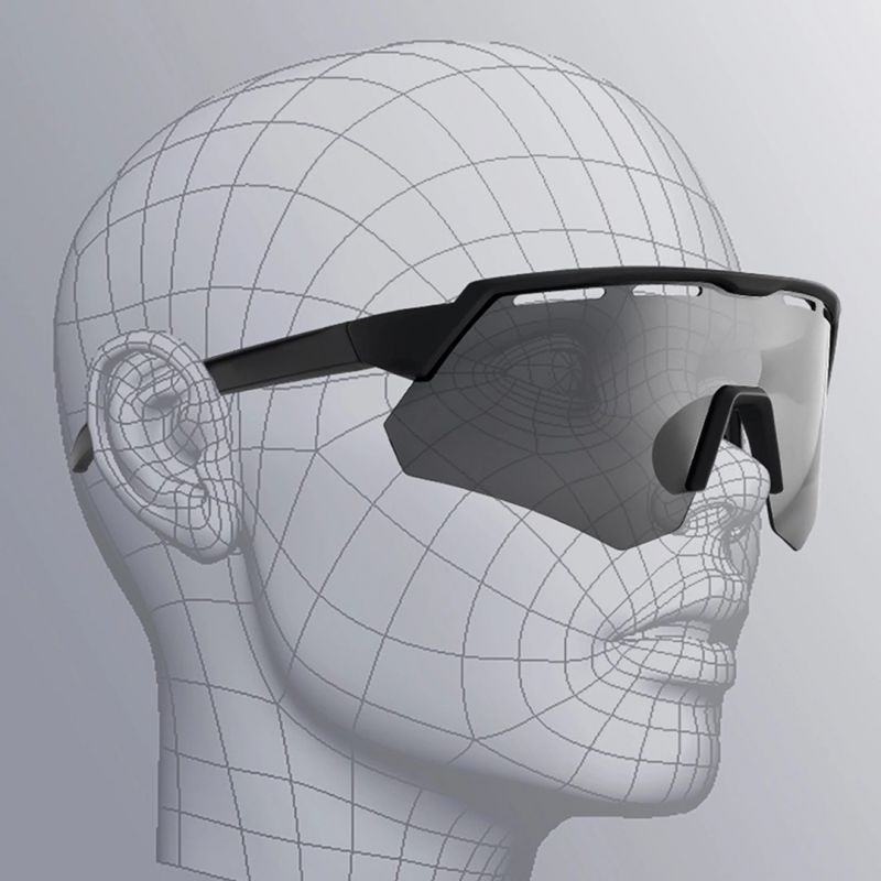 Rockbros Polarized Cycling Glasses with UV Protection and Corrective Insert - Gray szürke glasses, training equipment