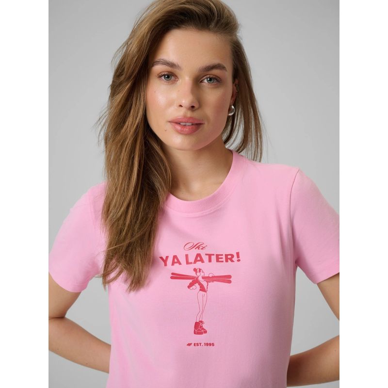 Women's regular printed T-shirt 4F 4FRSS26TTSHF3448-56S póló