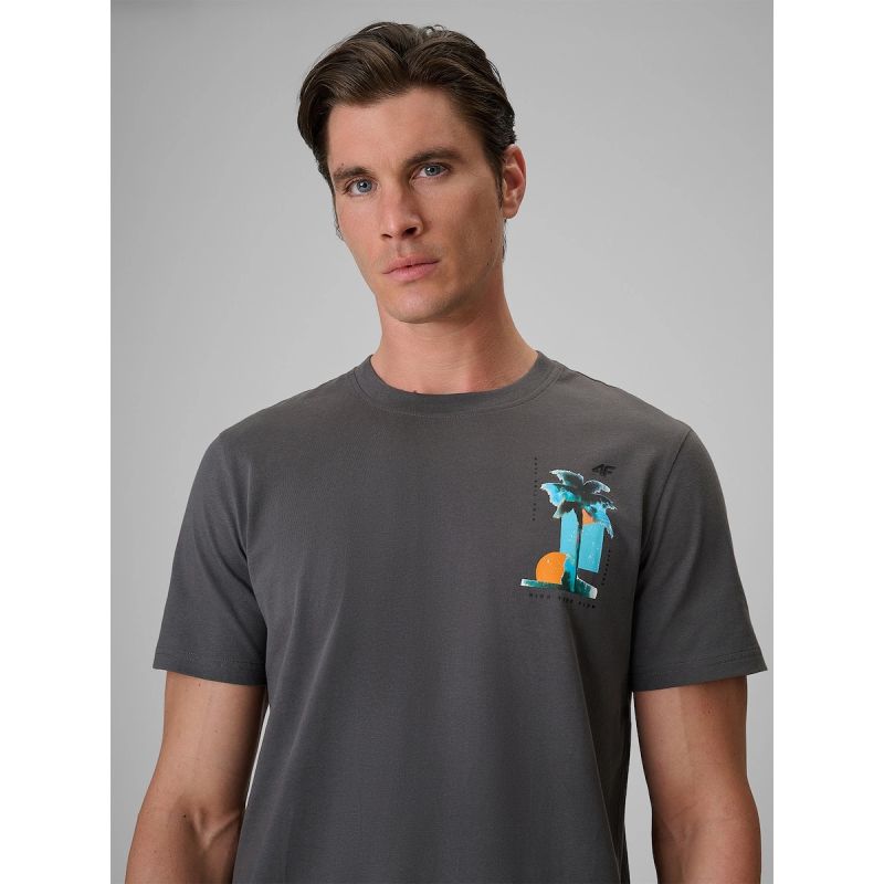4F Men's regular printed T-shirt póló 4FRSS26TTSHM4301-22S