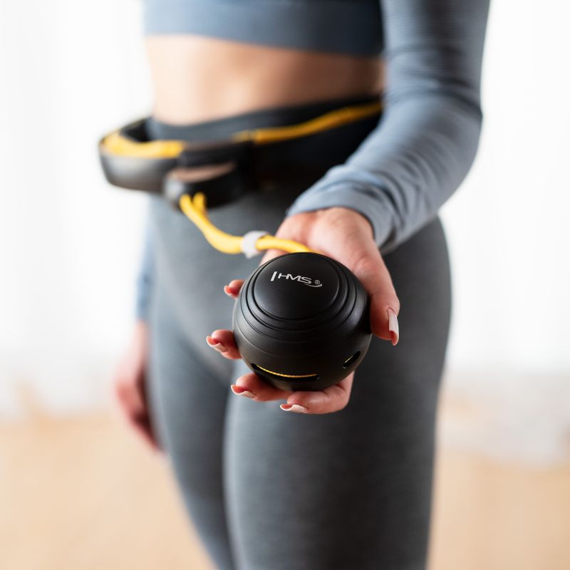 HMS Hhm21 Hula Hop Black/ With Magnets, Tpe Protection And Weight + Counter sárga edzéssegítő 17-44-598