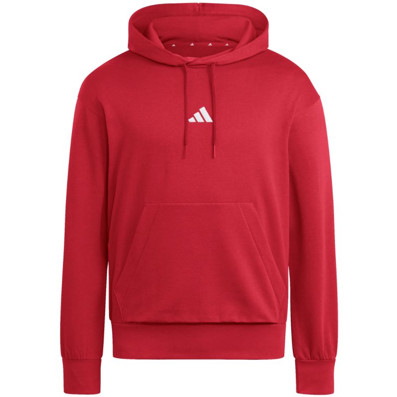 Men's adidas Essentials Feelcozy Hoodie red KC0907 piros kapucnis pulóver