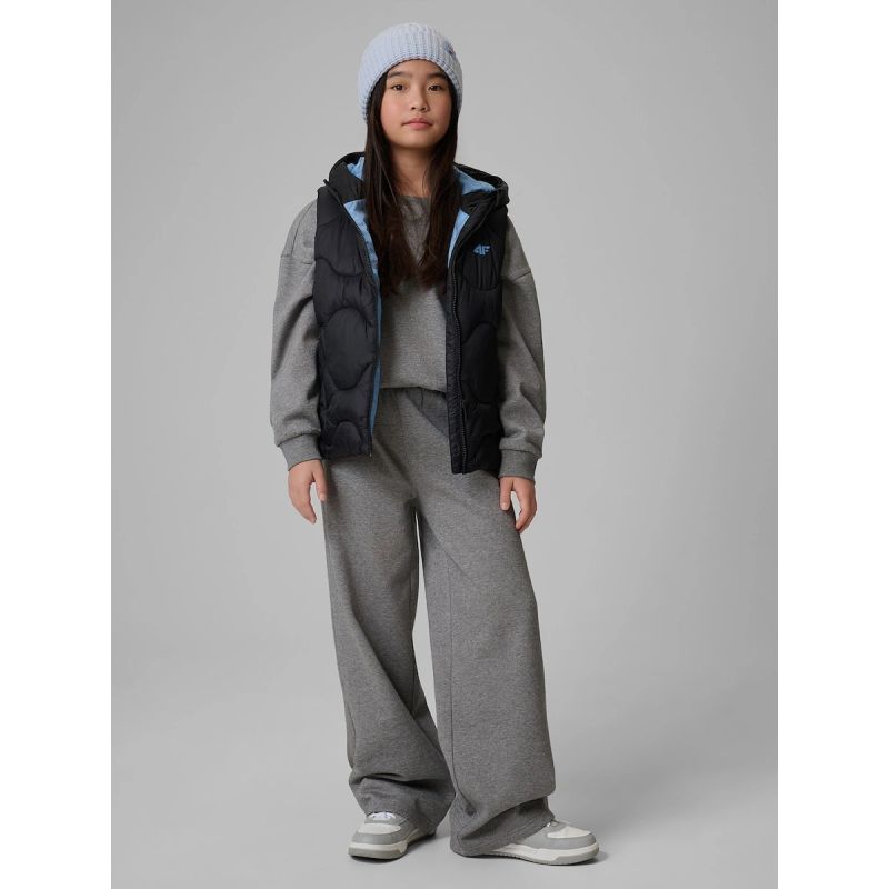 Girls' hooded vest 4F 4FJRSS26TVJAF355-20S vests