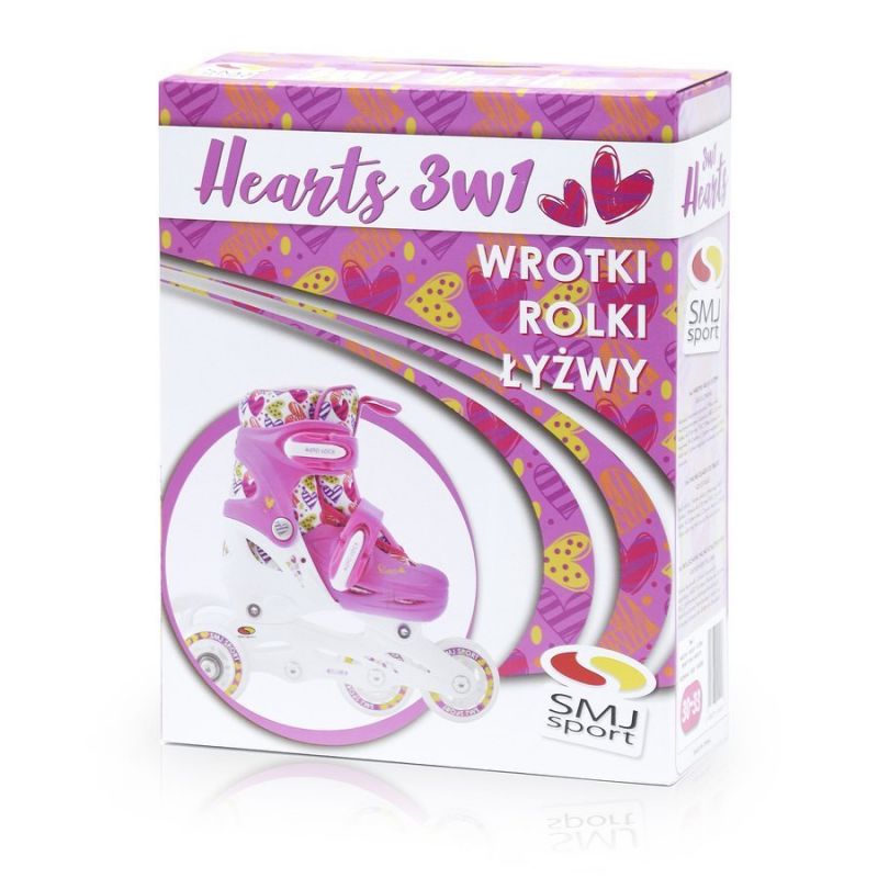 Smj Roller skates-rollers-skates adjustable sport Combo Hearts 3in1 Led Jr HS-TNK-000011510 Szabadidő kiegészítő