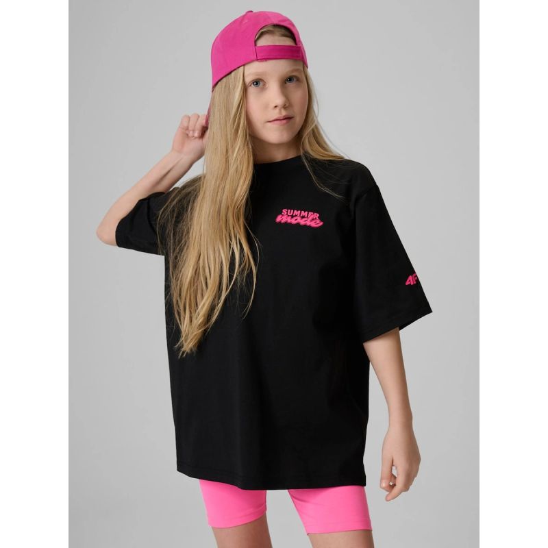 4F Girls' loose T-shirt with print 158/164 ruházat 4FJRSS26TTSHF3910-20S