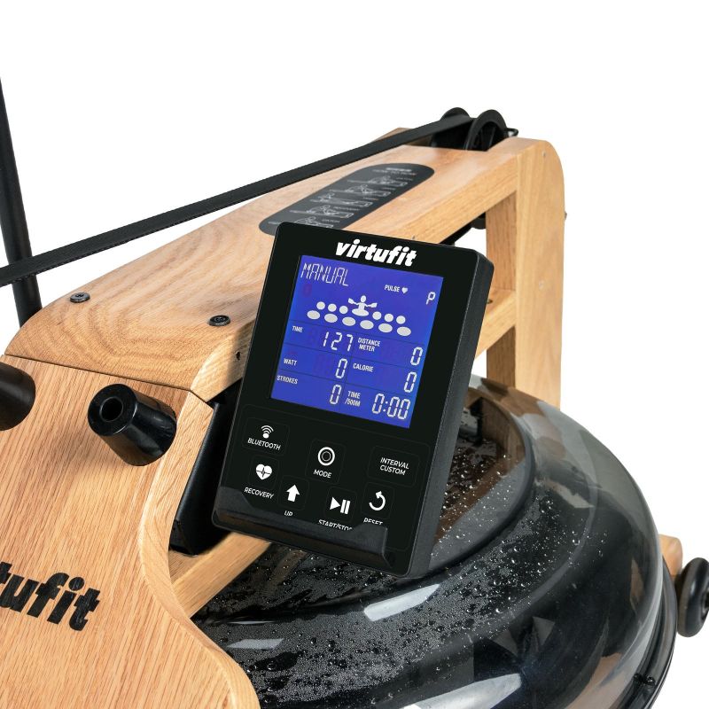 Virtufit Elite Wooden Rowing Machine With Water Resistance - Wood/Oak
