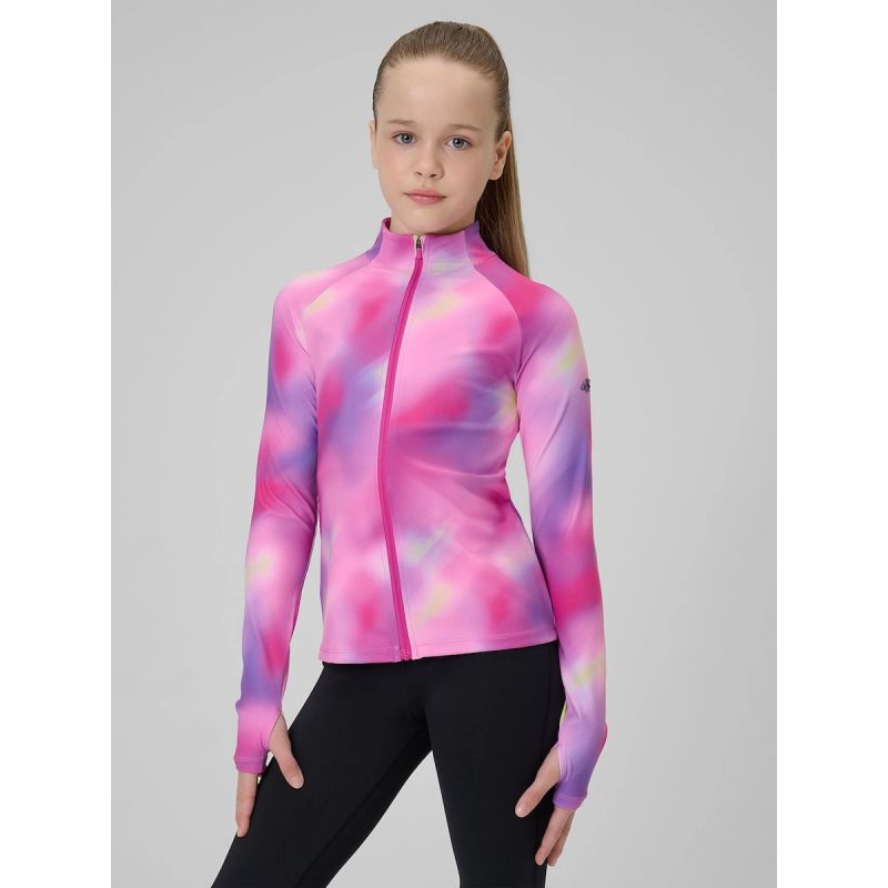 4F Girls' slim sports sweatshirt without hood 158/164 pulóver 4FJRSS26TFSWF0988-90A