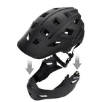 Meteor Hydra S full-face bicycle helmet 51-55 cm black fekete sisak 17894