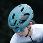 Rockbros LK-15 Carbon Fiber Bike Helmet 58-62cm - Light Blue jasnoniebieski helmets, lights
