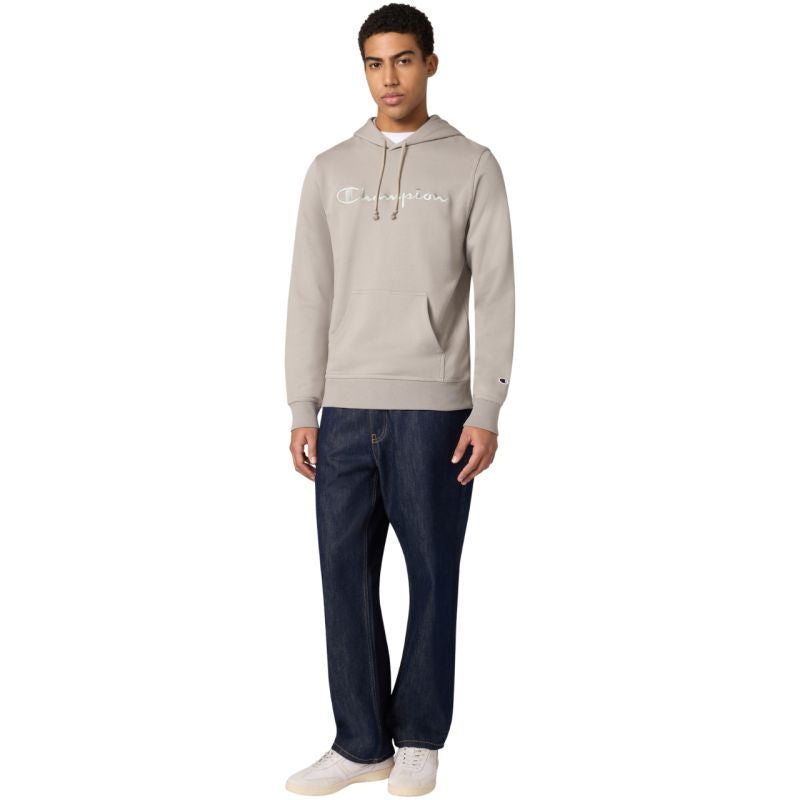 Champion Hooded Sweatshirt Beige 220782 ES035 bézs kapucnis pulóver